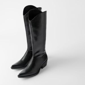 ZARA | Black Cowboy Boot